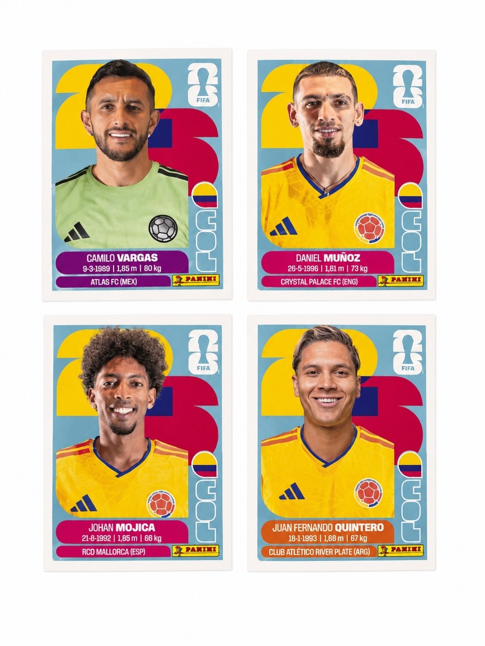 2026 FIFA World Cup Panini Stickers COLOMBIA Bundle